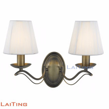 Zinc alloy two arms wall lamp sconce for bedroom